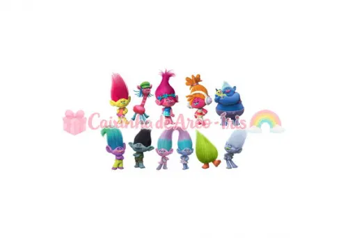 100 Mini Apliques 3,5cm: Trolls