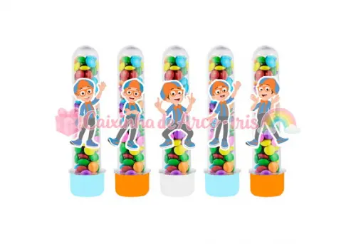 Tubetes com Apliques 3d: Blippi