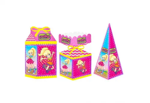 Caixa Milk / Meia Bala / Pirâmide - Polly Pocket