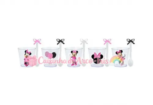 Copinhos com Colherzinhas: Minnie Rosa