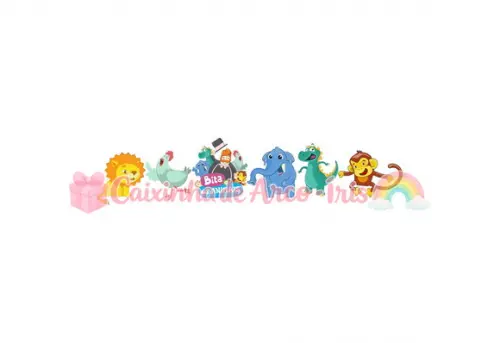 100 Mini Apliques 3,5cm: Mundo Bita e os Animais
