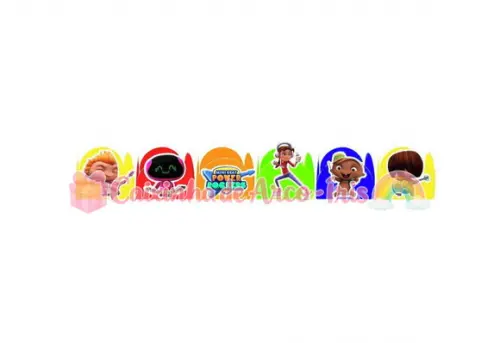 100 Forminhas / Toppers: Miní Beat Power Rockers