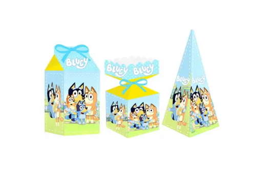 Caixa Milk / Meia Bala / Pirâmide - Bluey Menino