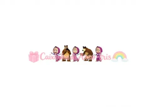100 Mini Apliques 3,5cm: Marsha e o Urso