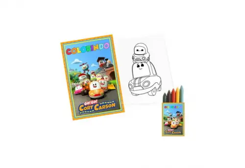 Livro de Colorir com Giz de Cera - Go! Go! Cory Carson
