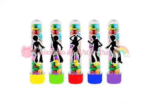 Tubetes com Apliques 3d: Discoteca