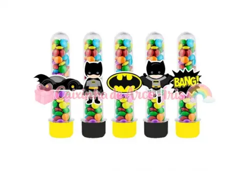 Tubetes com Apliques 3d: Batman