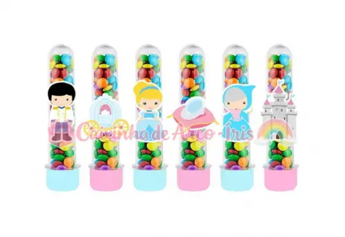 Apliques para Tubetes: Cinderela Cute