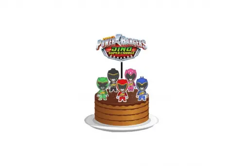 Topo de Bolo - Power Rangers: Dino Super Charge