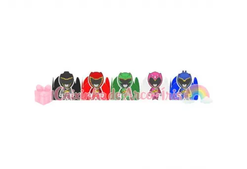 100 Forminhas / Toppers: Power Rangers Dino Super Charge