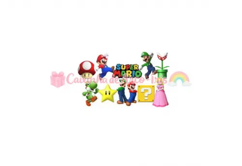 100 Mini Apliques 3,5cm: Super Mario Bros