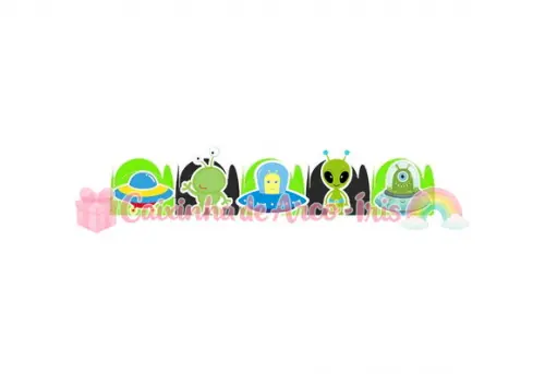 100 Forminhas / Toppers: Alienígena