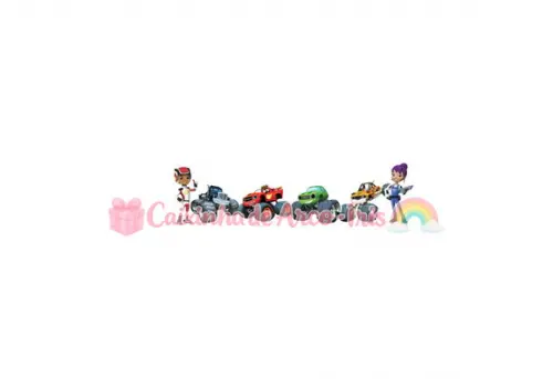 100 Mini Apliques 3,5cm: Blaze And The Monster Machines