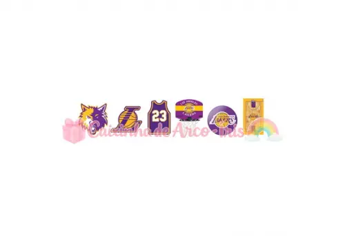 100 Mini Apliques 3,5cm: Lakers