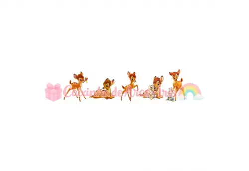 100 Mini Apliques 3,5cm: Bambi