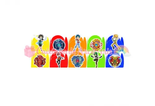 100 Forminhas / Toppers: Beyblade
