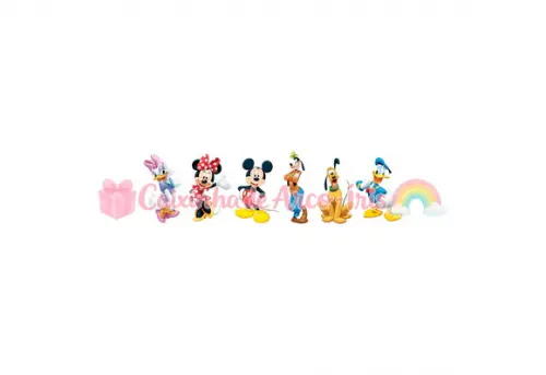 100 Mini Apliques 3,5cm: Turma do Mickey