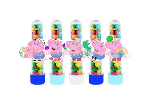 Tubetes com Apliques 3d: Georgé Pig