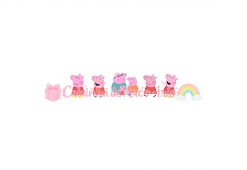 100 Mini Apliques 3,5cm: Pepa Pig