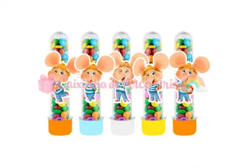 Tubetes com Apliques 3d: Topo Gigio