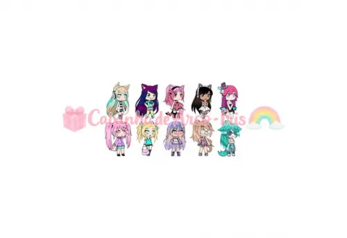 100 Mini Apliques 3,5cm: Gacha Life