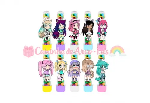 Tubetes com Apliques 3d: Gacha Life
