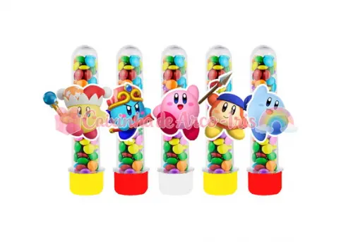 Tubetes com Apliques 3d: Kirby