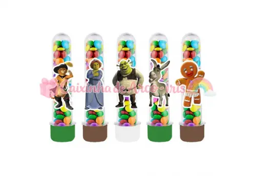 Tubetes com Apliques 3d: Shrek