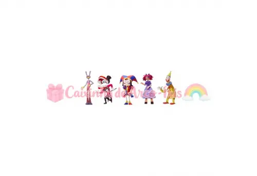 100 Mini Apliques 3,5cm: The Amazing Digital Circus