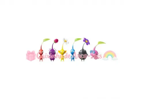 100 Mini Apliques 3,5cm: Pikmin