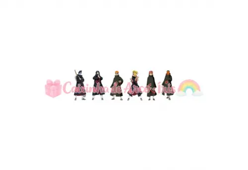 100 Mini Apliques 3,5cm: Akatsuki
