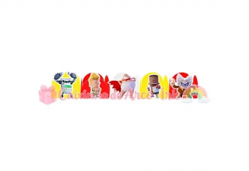 100 Forminhas / Toppers: Capitão Cueca