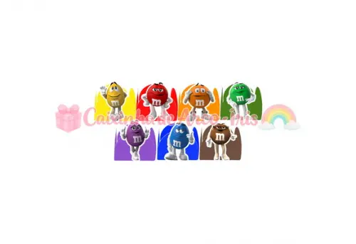 100 Forminhas / Toppers: M&ms