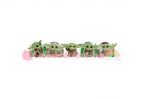 100 Forminhas / Toppers: Baby Yoda