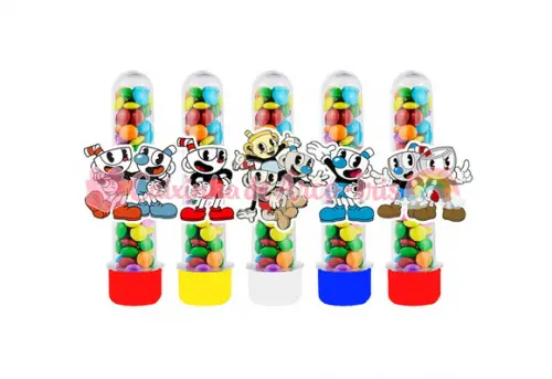 Tubetes com Apliques 3d: Cuphead