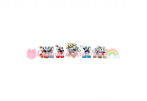 100 Mini Apliques 3,5cm: Cuphead