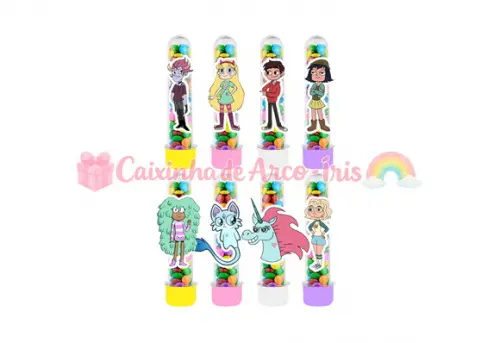 Tubetes com Apliques 3d: Star Vs. as Forças do Mal