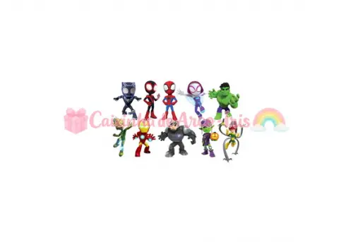 100 Mini Apliques 3,5cm: Spidey e Seus Amigos Espetaculares