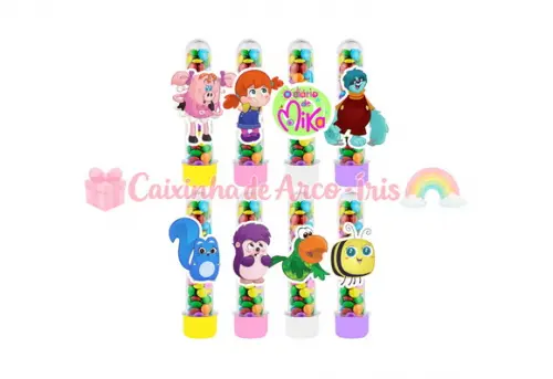 Tubetes com Apliques 3d: o Diário de Mika