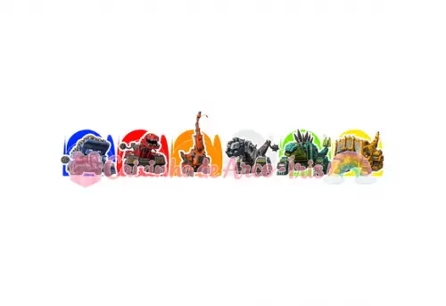 100 Forminhas / Toppers: Dinotrux