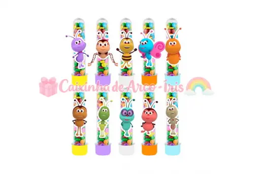 Tubetes com Apliques 3d: Bichikids