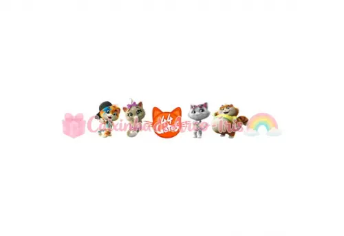 100 Mini Apliques 3,5cm: 44 Gatos
