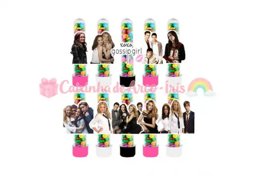 Tubetes com Apliques 3d: Gossip Girl