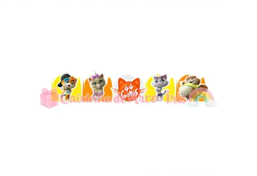 100 Forminhas / Toppers: 44 Gatos
