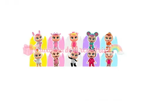 100 Forminhas / Toppers: Cry Babies