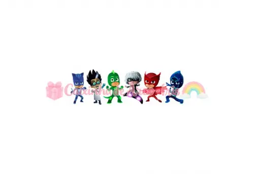 100 Mini Apliques 3,5cm: Pj Mask