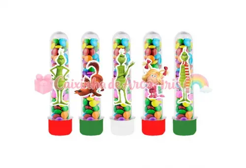 Tubetes com Apliques 3d: o Grinch