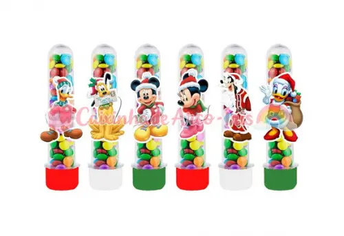 Apliques para Tubetes: Mickey Natal