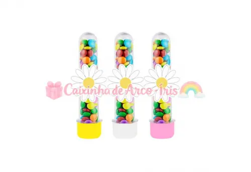 Tubetes com Apliques 3d: Margaridas