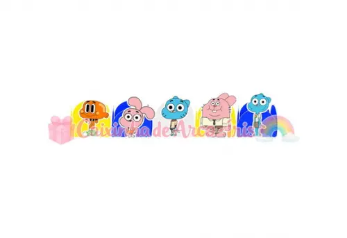 100 Forminhas / Toppers: o Incrível Mundo de Gumball